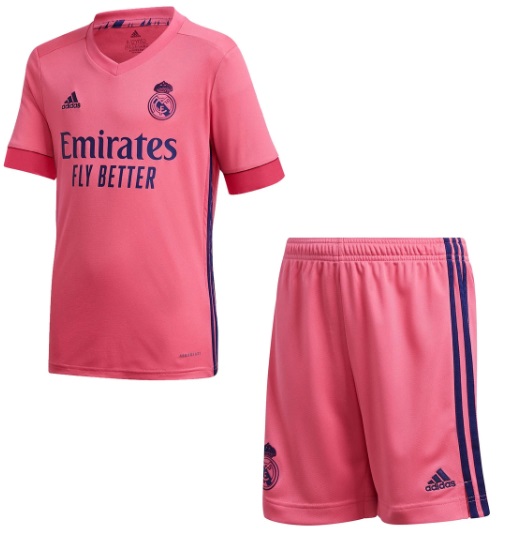 Kit infantil oficial Adidas Real Madrid 2020 2021 II Jogador